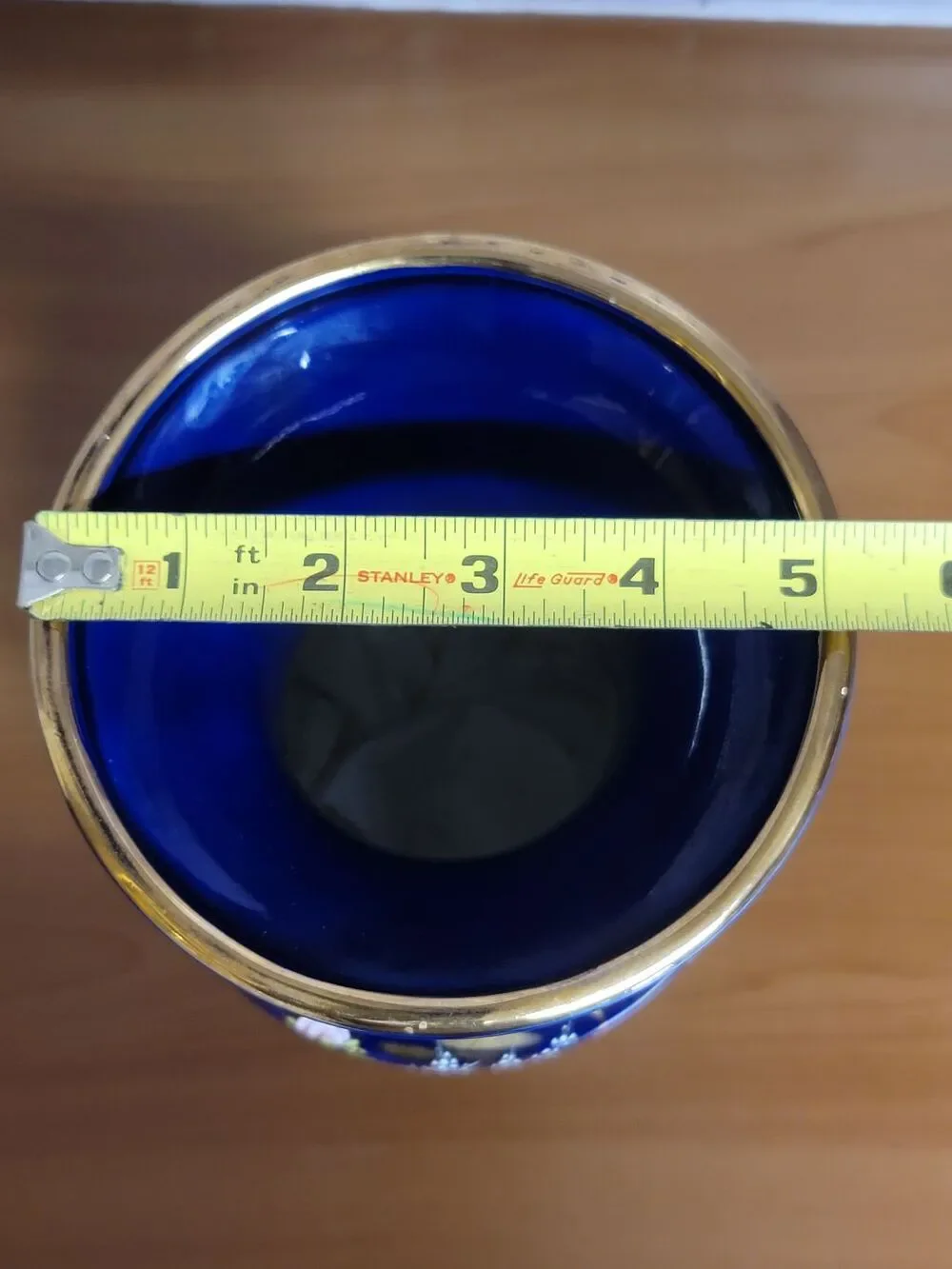 Japanese Cobalt Blue Peacock Vase